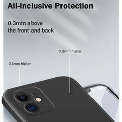 Solid Color Imitation Liquid Silicone Straight Edge Dropproof Full Coverage Protective Case, For iPhone 12 mini, For iPhone 12