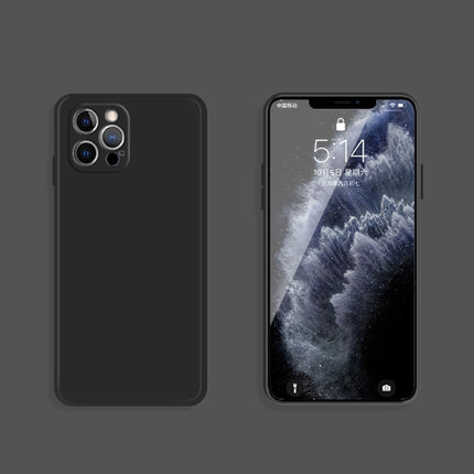 Solid Color Imitation Liquid Silicone Straight Edge Dropproof Full Coverage Protective Case, For iPhone 12 Pro, For iPhone 12 Pro Max