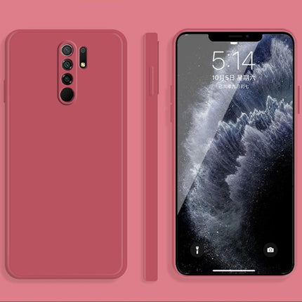 Solid Color Imitation Liquid Silicone Straight Edge Dropproof Full Coverage Protective Case, For Xiaomi Redmi 9, For Xiaomi Redmi 9A