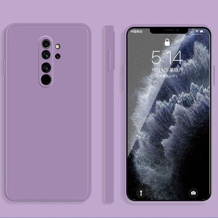 Solid Color Imitation Liquid Silicone Straight Edge Dropproof Full Coverage Protective Case, For Xiaomi Redmi Note 8, For Xiaomi Redmi Note 8 Pro