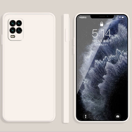 Solid Color Imitation Liquid Silicone Straight Edge Dropproof Full Coverage Protective Case, For Xiaomi Mi 10 Youth, For Xiaomi Mi 10 Ultra