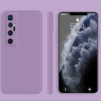 Solid Color Imitation Liquid Silicone Straight Edge Dropproof Full Coverage Protective Case, For Xiaomi Mi 10 Youth, For Xiaomi Mi 10 Ultra