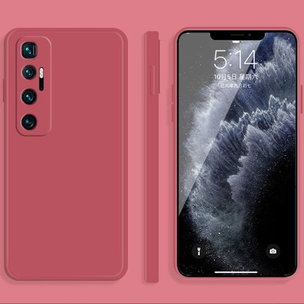 Solid Color Imitation Liquid Silicone Straight Edge Dropproof Full Coverage Protective Case, For Xiaomi Mi 10 Youth, For Xiaomi Mi 10 Ultra