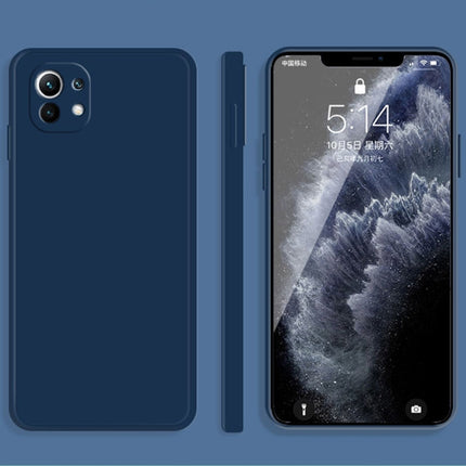 Solid Color Imitation Liquid Silicone Straight Edge Dropproof Full Coverage Protective Case, For Xiaomi Mi 11, For Xiaomi CC9, For Xiaomi Poco M3