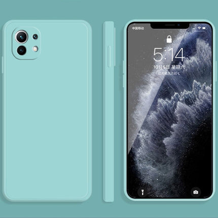 Solid Color Imitation Liquid Silicone Straight Edge Dropproof Full Coverage Protective Case, For Xiaomi Mi 11, For Xiaomi CC9, For Xiaomi Poco M3