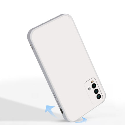 Solid Color Imitation Liquid Silicone Straight Edge Dropproof Full Coverage Protective Case, For Xiaomi Redmi Note 9 4G