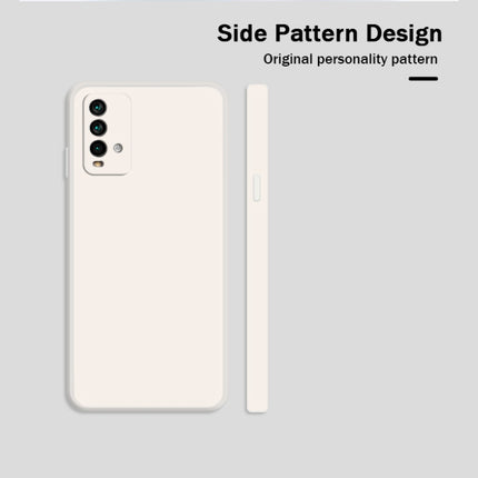 Solid Color Imitation Liquid Silicone Straight Edge Dropproof Full Coverage Protective Case, For Xiaomi Redmi Note 9 4G