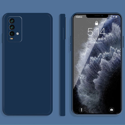 Solid Color Imitation Liquid Silicone Straight Edge Dropproof Full Coverage Protective Case, For Xiaomi Redmi Note 9 4G
