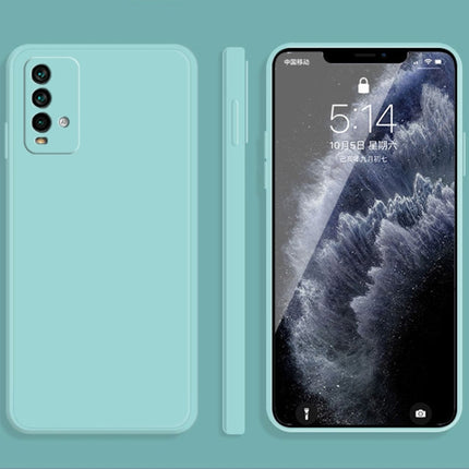 Solid Color Imitation Liquid Silicone Straight Edge Dropproof Full Coverage Protective Case, For Xiaomi Redmi Note 9 4G