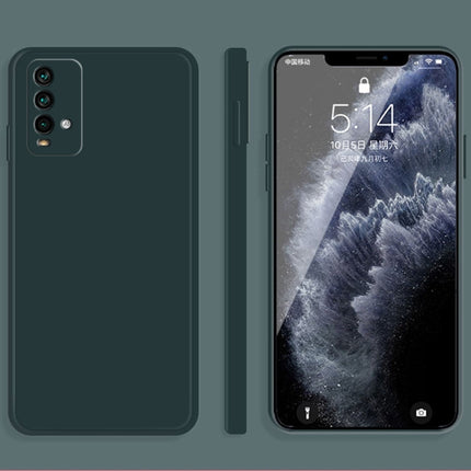 Solid Color Imitation Liquid Silicone Straight Edge Dropproof Full Coverage Protective Case, For Xiaomi Redmi Note 9 4G