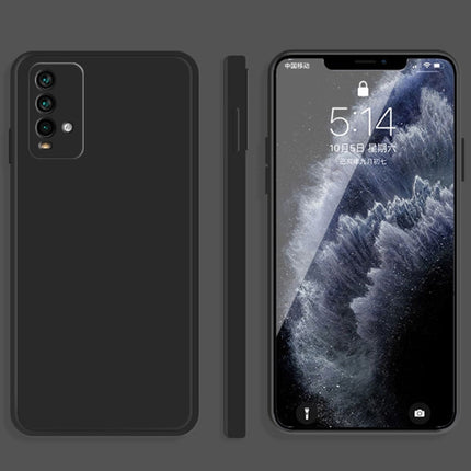 Solid Color Imitation Liquid Silicone Straight Edge Dropproof Full Coverage Protective Case, For Xiaomi Redmi Note 9 4G