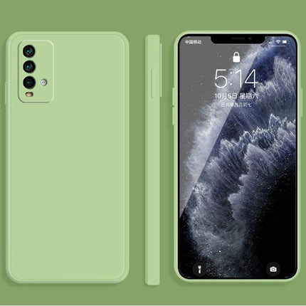 Solid Color Imitation Liquid Silicone Straight Edge Dropproof Full Coverage Protective Case, For Xiaomi Redmi Note 9 4G