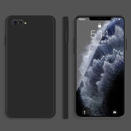 Solid Color Imitation Liquid Silicone Straight Edge Dropproof Full Coverage Protective Case, For OPPO A5 / A3s, For OPPO Find X3