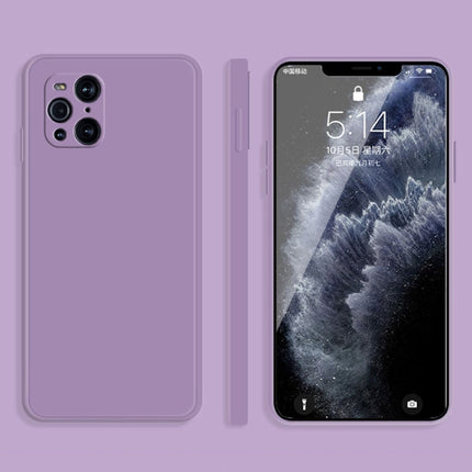 Solid Color Imitation Liquid Silicone Straight Edge Dropproof Full Coverage Protective Case, For OPPO A5 / A3s, For OPPO Find X3