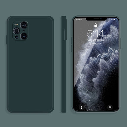Solid Color Imitation Liquid Silicone Straight Edge Dropproof Full Coverage Protective Case, For OPPO A5 / A3s, For OPPO Find X3