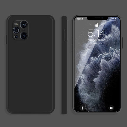Solid Color Imitation Liquid Silicone Straight Edge Dropproof Full Coverage Protective Case, For OPPO A5 / A3s, For OPPO Find X3