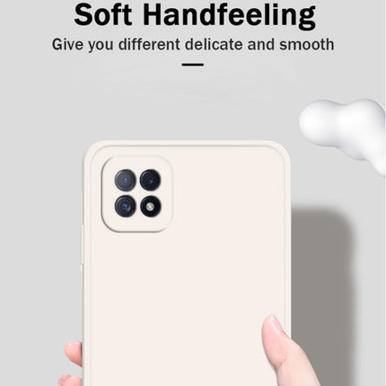 Solid Color Imitation Liquid Silicone Straight Edge Dropproof Full Coverage Protective Case, For OPPO A72, For OPPO Reno4 SE