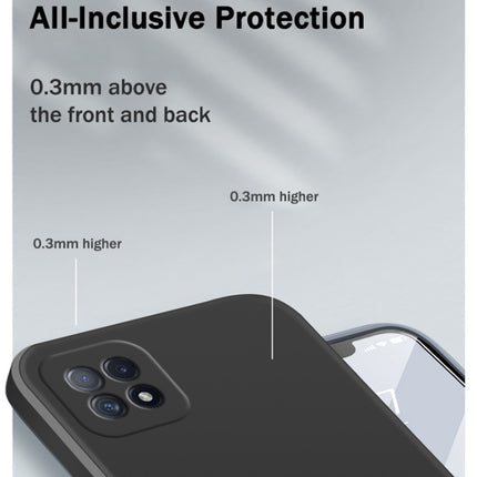 Solid Color Imitation Liquid Silicone Straight Edge Dropproof Full Coverage Protective Case, For OPPO A72, For OPPO Reno4 SE