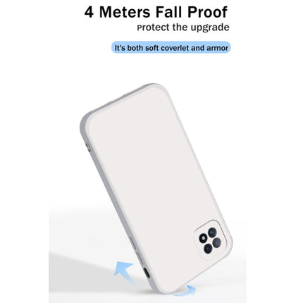 Solid Color Imitation Liquid Silicone Straight Edge Dropproof Full Coverage Protective Case, For OPPO A72, For OPPO Reno4 SE