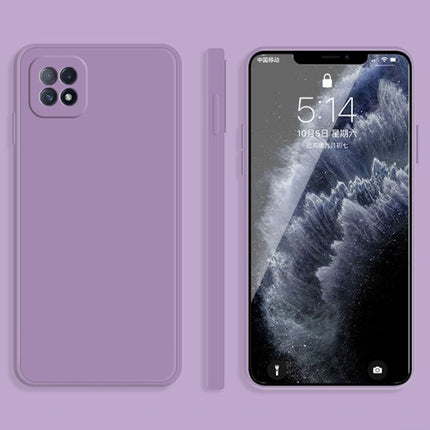 Solid Color Imitation Liquid Silicone Straight Edge Dropproof Full Coverage Protective Case, For OPPO A72, For OPPO Reno4 SE