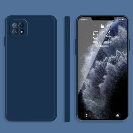 Solid Color Imitation Liquid Silicone Straight Edge Dropproof Full Coverage Protective Case, For OPPO A72, For OPPO Reno4 SE