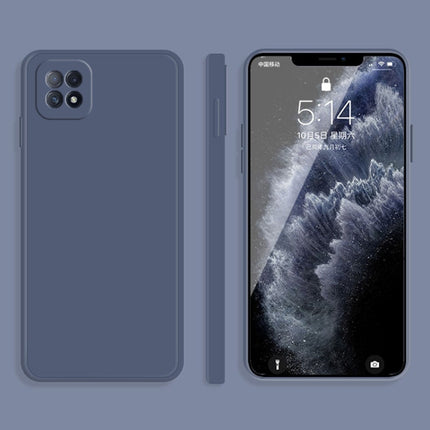 Solid Color Imitation Liquid Silicone Straight Edge Dropproof Full Coverage Protective Case, For OPPO A72, For OPPO Reno4 SE