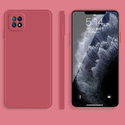 Solid Color Imitation Liquid Silicone Straight Edge Dropproof Full Coverage Protective Case, For OPPO A72, For OPPO Reno4 SE