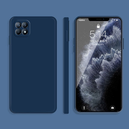 Solid Color Imitation Liquid Silicone Straight Edge Dropproof Full Coverage Protective Case, For OPPO A72, For OPPO Reno4 SE
