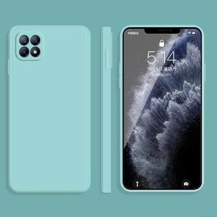 Solid Color Imitation Liquid Silicone Straight Edge Dropproof Full Coverage Protective Case, For OPPO A72, For OPPO Reno4 SE