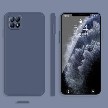 Solid Color Imitation Liquid Silicone Straight Edge Dropproof Full Coverage Protective Case, For OPPO A72, For OPPO Reno4 SE