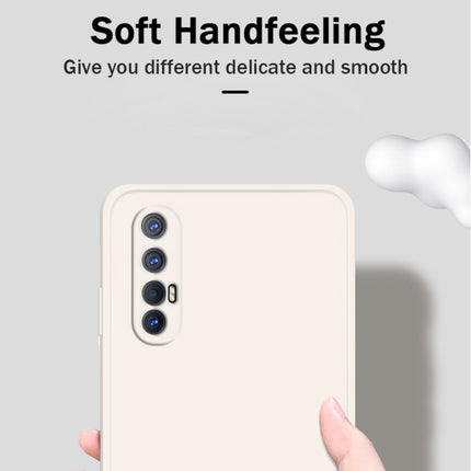 Solid Color Imitation Liquid Silicone Straight Edge Dropproof Full Coverage Protective Case, For OPPO Reno3 Pro, For OPPO Reno4 Pro
