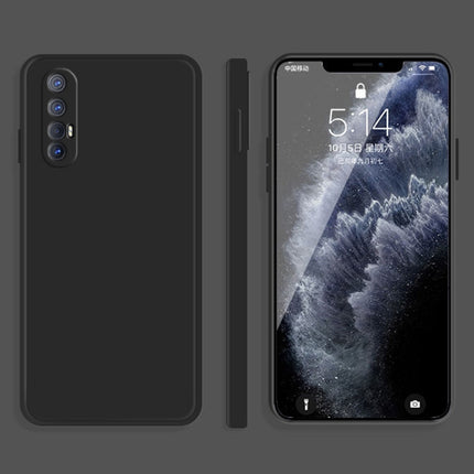Solid Color Imitation Liquid Silicone Straight Edge Dropproof Full Coverage Protective Case, For OPPO Reno3 Pro, For OPPO Reno4 Pro