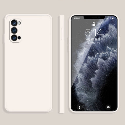 Solid Color Imitation Liquid Silicone Straight Edge Dropproof Full Coverage Protective Case, For OPPO Reno3 Pro, For OPPO Reno4 Pro
