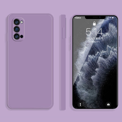 Solid Color Imitation Liquid Silicone Straight Edge Dropproof Full Coverage Protective Case, For OPPO Reno3 Pro, For OPPO Reno4 Pro