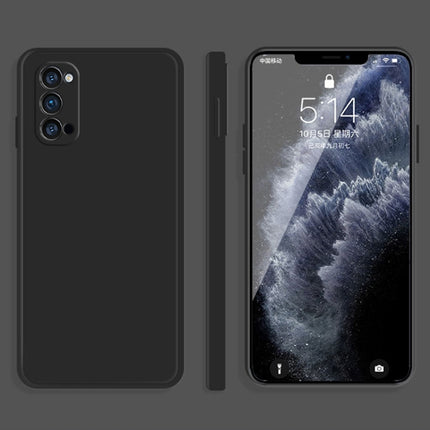 Solid Color Imitation Liquid Silicone Straight Edge Dropproof Full Coverage Protective Case, For OPPO Reno3 Pro, For OPPO Reno4 Pro