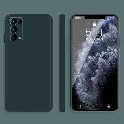 Solid Color Imitation Liquid Silicone Straight Edge Dropproof Full Coverage Protective Case, For OPPO Reno5 Pro, For OPPO Reno5 Pro+