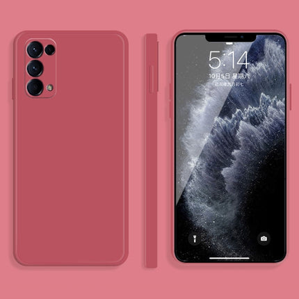 Solid Color Imitation Liquid Silicone Straight Edge Dropproof Full Coverage Protective Case, For OPPO Reno5 Pro, For OPPO Reno5 Pro+