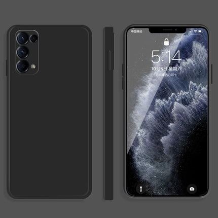 Solid Color Imitation Liquid Silicone Straight Edge Dropproof Full Coverage Protective Case, For OPPO Reno5 Pro, For OPPO Reno5 Pro+