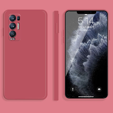 Solid Color Imitation Liquid Silicone Straight Edge Dropproof Full Coverage Protective Case, For OPPO Reno5 Pro, For OPPO Reno5 Pro+