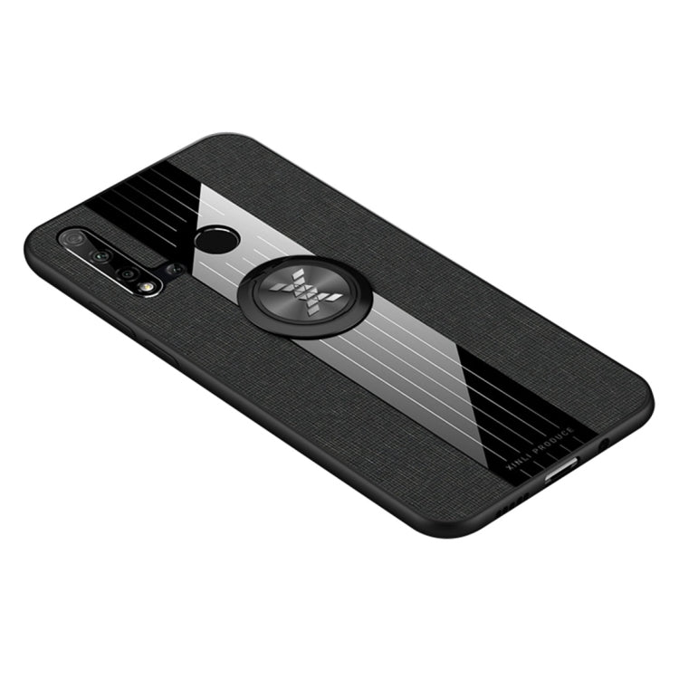 XINLI Stitching Cloth Textue Shockproof TPU Protective Case with Ring Holder, For Huawei nova 5, For Huawei nova 5i, For Huawei nova 5i Pro, For Huawei P20