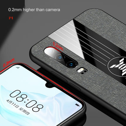 XINLI Stitching Cloth Textue Shockproof TPU Protective Case with Ring Holder, For Huawei P30 Pro