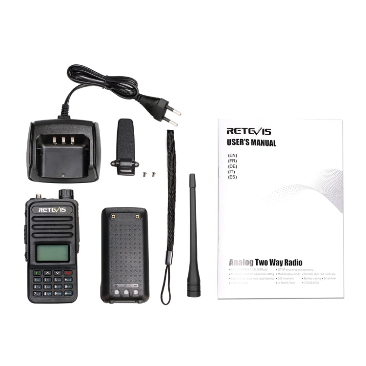 RETEVIS RT85 EU Frequency 136.000-174.000MHz+400.000-470.000MHz 200CHS Dual Band Digital Two Way Radio Handheld Walkie Talkie, RT85 EU Frequency