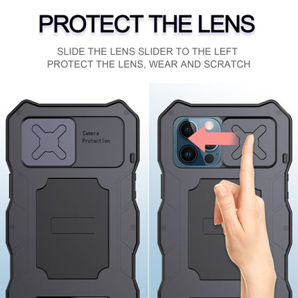 Aluminum Alloy + Silicone Anti-dust Full Body Protection with Holder, For iPhone 12 / 12 Pro, For iPhone 12 Pro Max