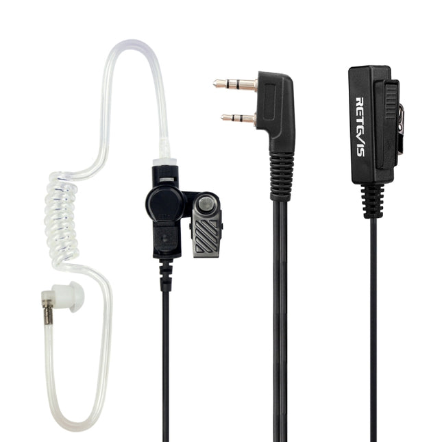 RETEVIS TK 2 Pin Long Clip Air Guide Covert Acoustic Tube Earpiece Speaker Microphone for H-777 / RT-5R / RT-5RV / RT-B6, TK Long Clip