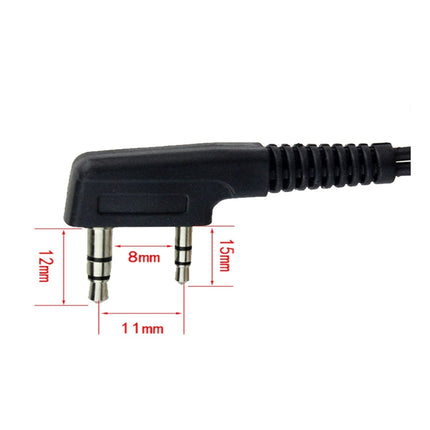 RETEVIS TK 2 Pin Long Clip Air Guide Covert Acoustic Tube Earpiece Speaker Microphone for H-777 / RT-5R / RT-5RV / RT-B6, TK Long Clip