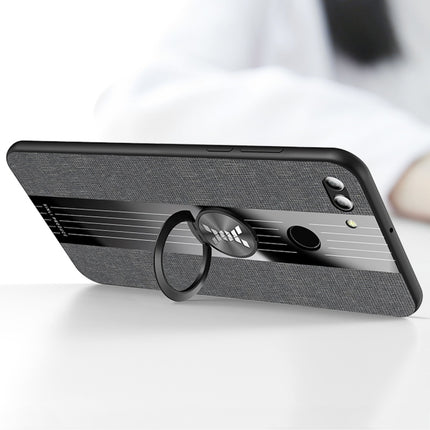 XINLI Stitching Cloth Textue Shockproof TPU Protective Case with Ring Holder, For Huawei Enjoy 8 Plus, For Huawei Enjoy 9, For Huawei Enjoy 9e, For Huawei Enjoy 9 Plus