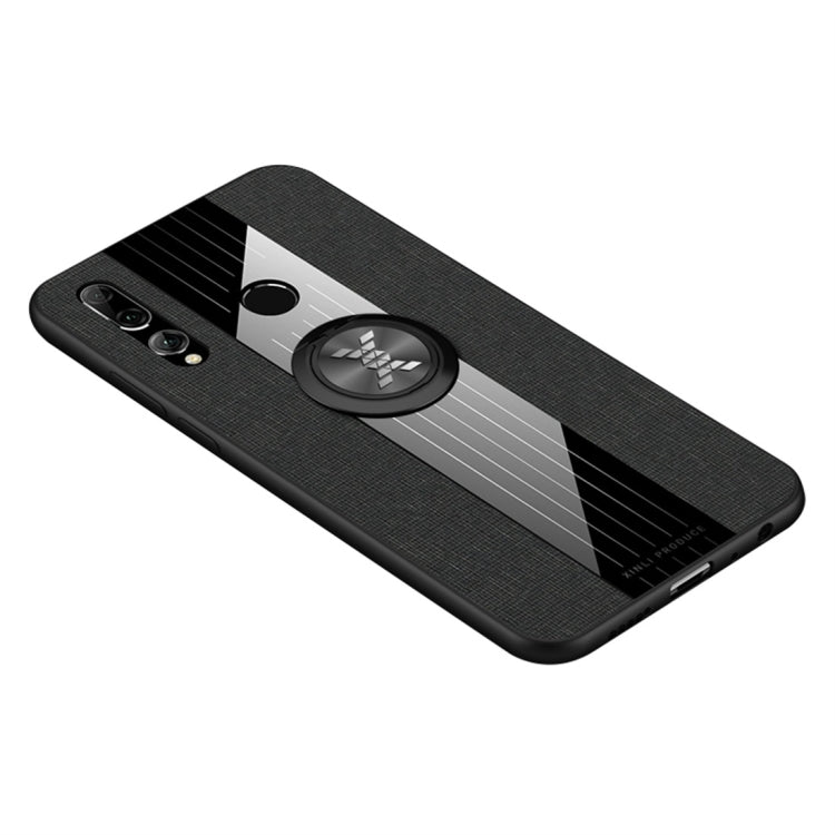 XINLI Stitching Cloth Textue Shockproof TPU Protective Case with Ring Holder, For Huawei Enjoy 9s, For Huawei Maimang 5, For Huawei Maimang 6, For Huawei Mate 20 Lite / Maimang 7