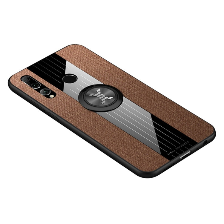 XINLI Stitching Cloth Textue Shockproof TPU Protective Case with Ring Holder, For Huawei Enjoy 9s, For Huawei Maimang 5, For Huawei Maimang 6, For Huawei Mate 20 Lite / Maimang 7