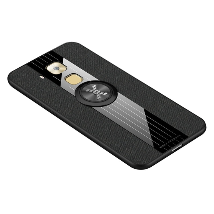 XINLI Stitching Cloth Textue Shockproof TPU Protective Case with Ring Holder, For Huawei Enjoy 9s, For Huawei Maimang 5, For Huawei Maimang 6, For Huawei Mate 20 Lite / Maimang 7