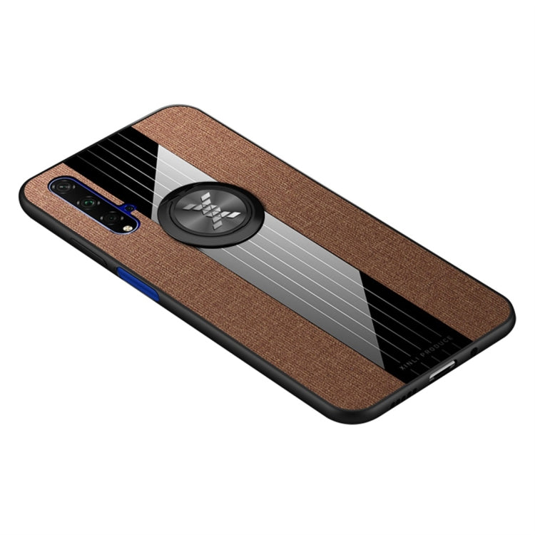 XINLI Stitching Cloth Textue Shockproof TPU Protective Case with Ring Holder, For Huawei Honor 6X, For Huawei Honor 7C / Enjoy 8, For Huawei Honor 10 Lite, For Huawei Honor 20